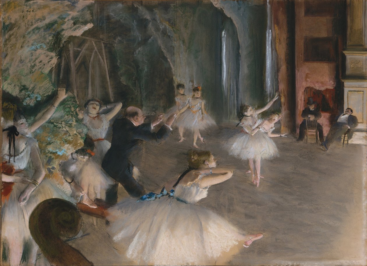 Ballettens genhør på scenen, ca. 1878-79 (pastel på papir) af Edgar Degas