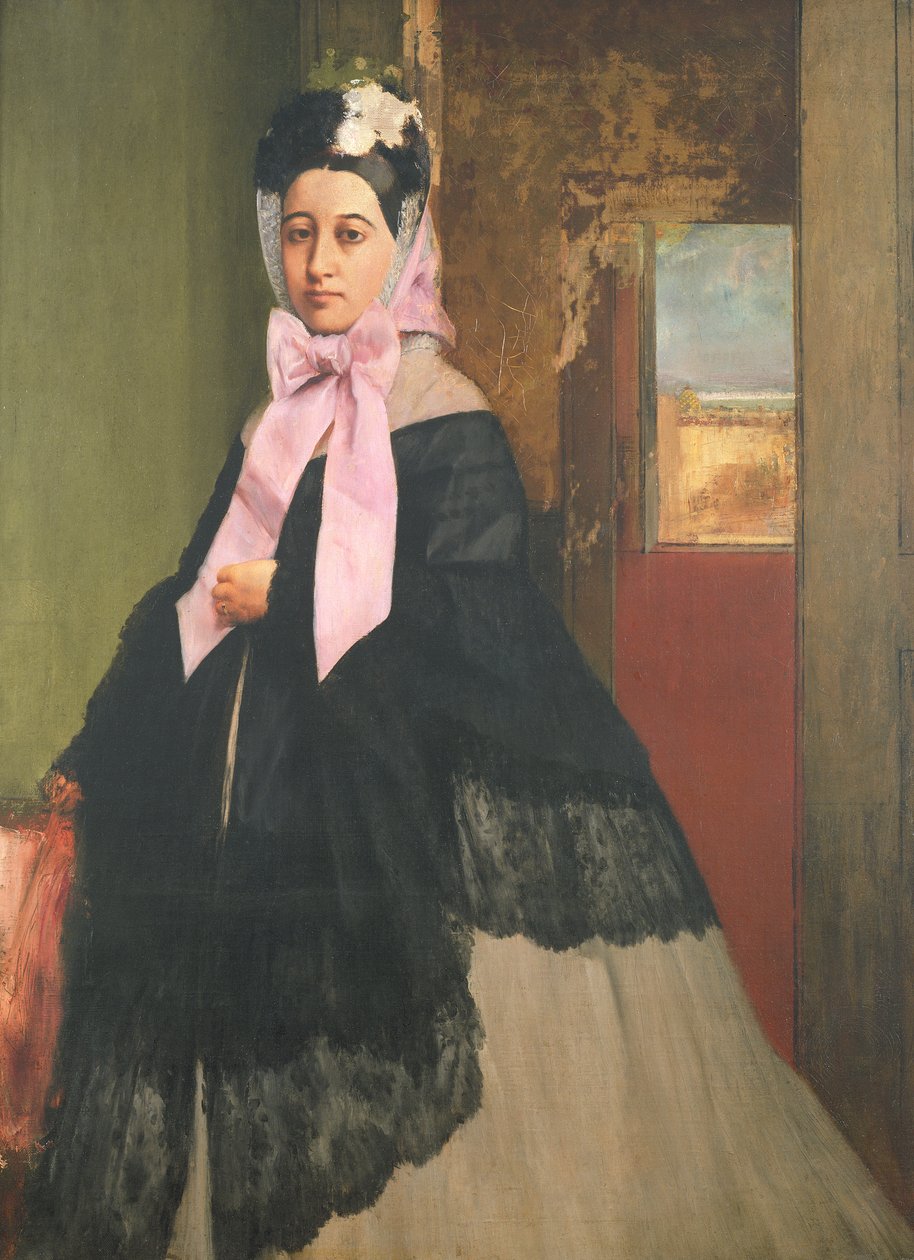 Therese de Gas (1842-95), søster til kunstneren, senere Madame Edmond Morbilli, ca. 1863 af Edgar Degas