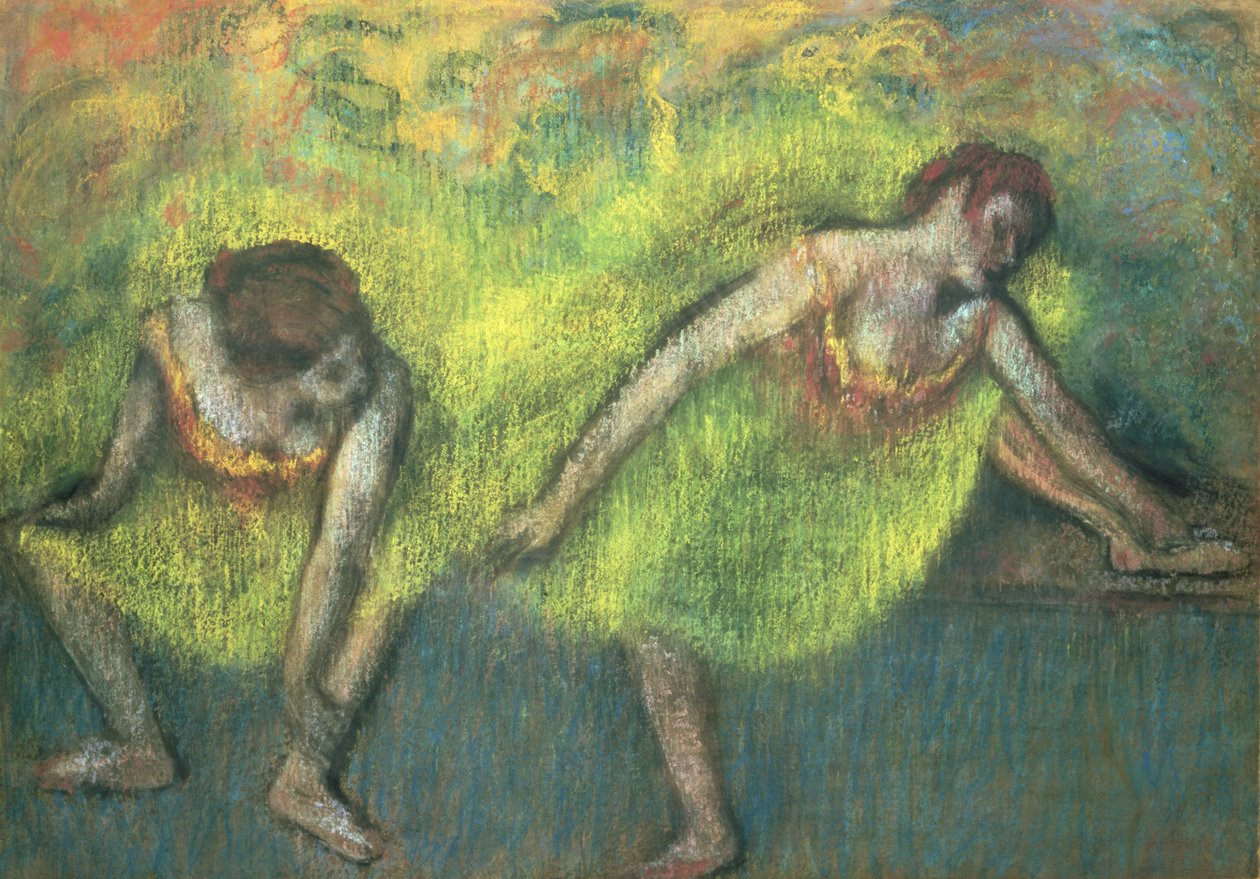 To dansere slapper af (pastel) af Edgar Degas