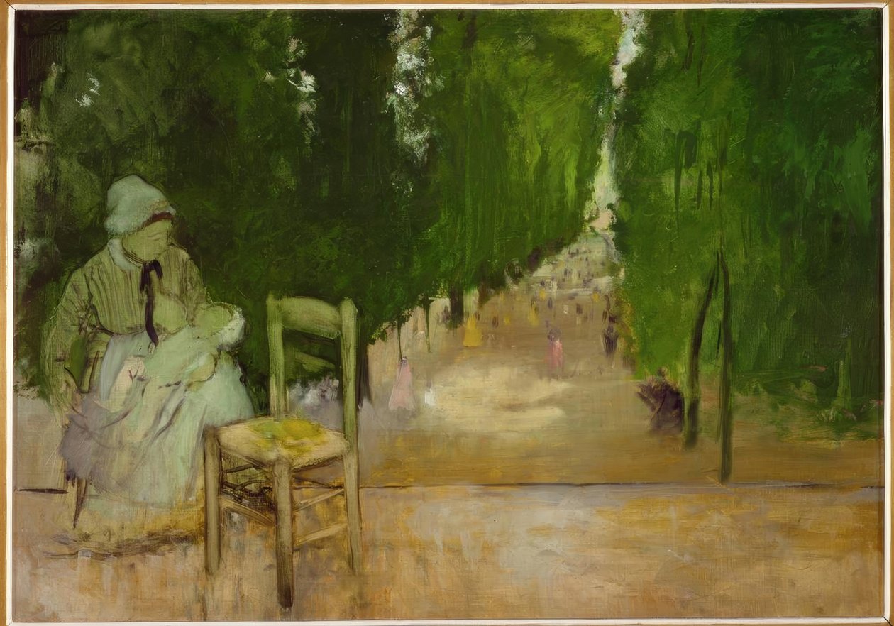 En barnepige i Luxembourg-haven af Edgar Degas