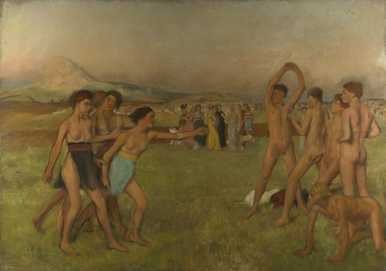 Unge spartanere af Edgar Degas