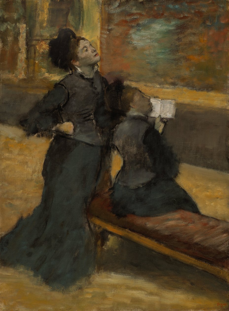 Besøg på et museum af Edgar Degas