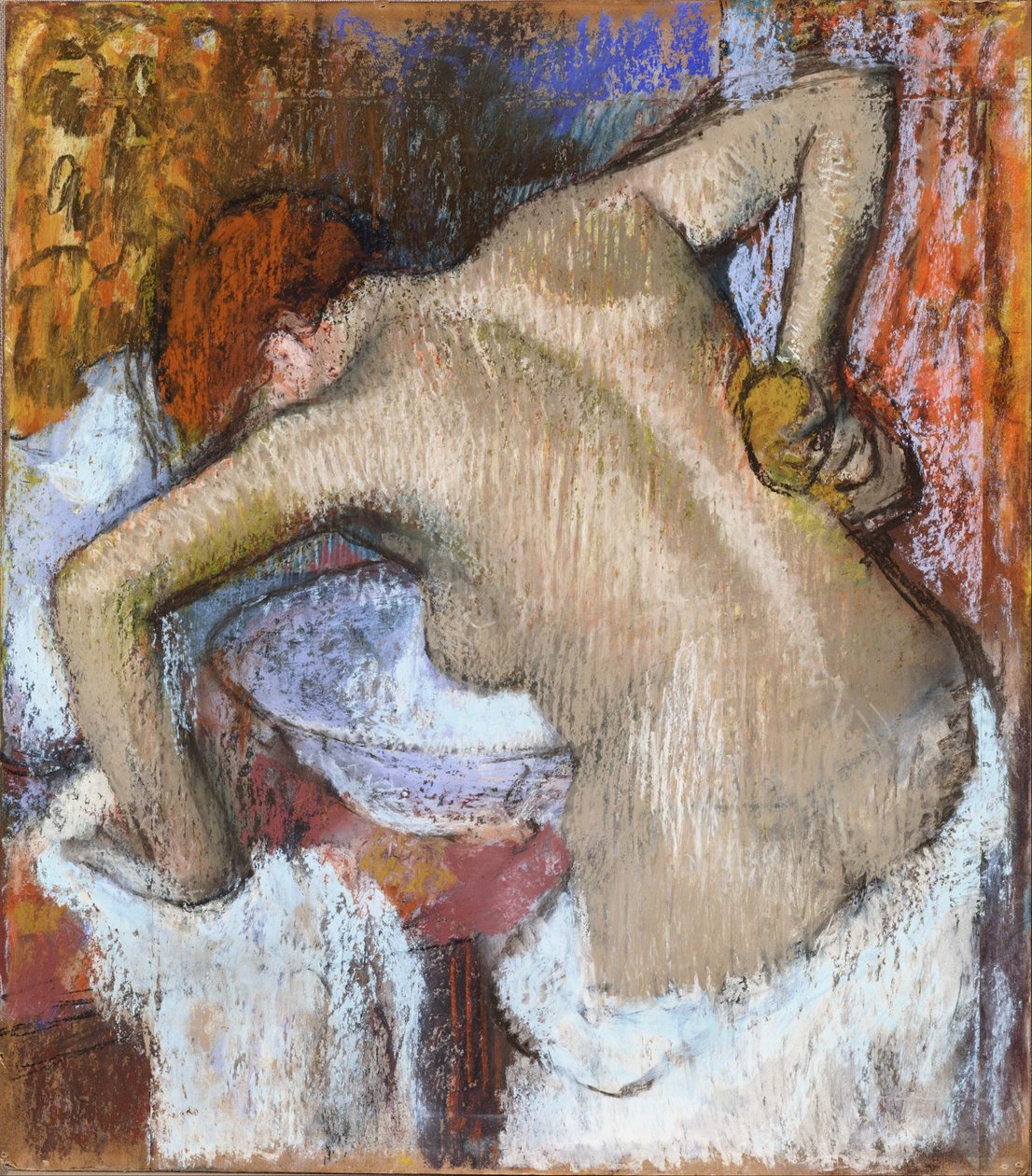 Kvinde svamper hendes ryg af Edgar Degas