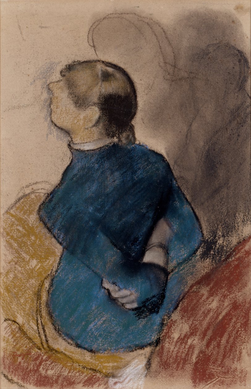 Ung kvinde i blå af Edgar Degas