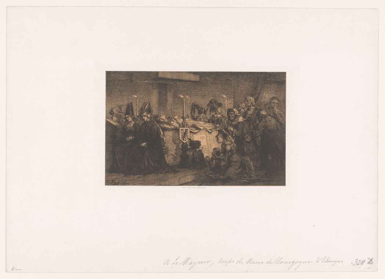 Maria af Bourgogne i staten i Brugge af Edgar Alfred Baes