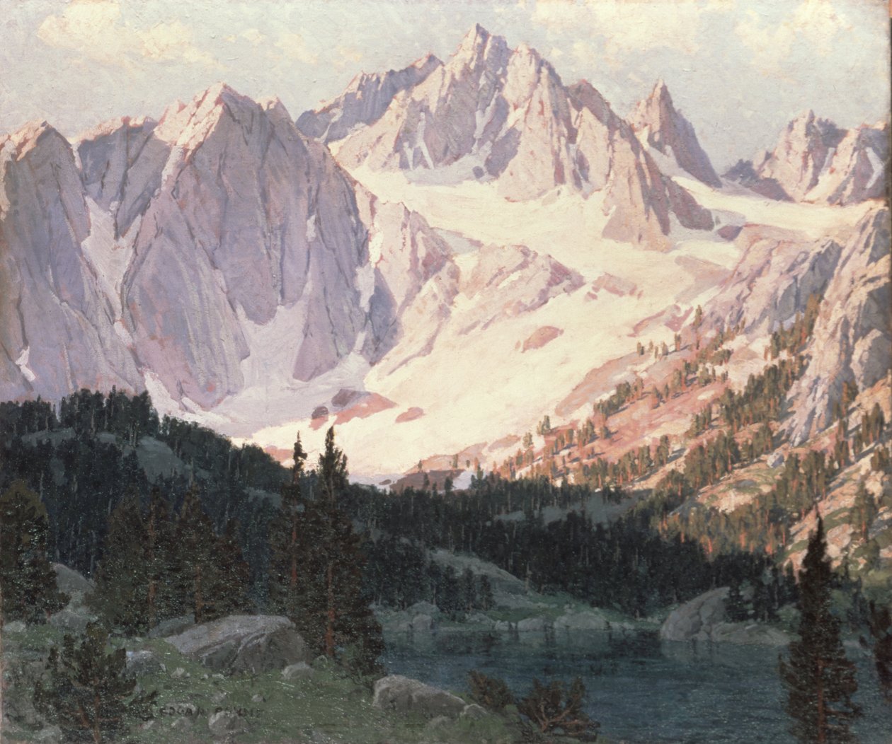 Sø i High Sierra (olie) af Edgar Alwin Payne