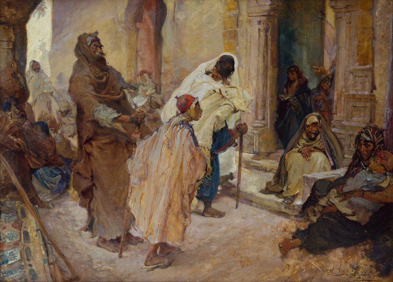 At the Door of the Wali (olie på lærred) af Edgar Bundy