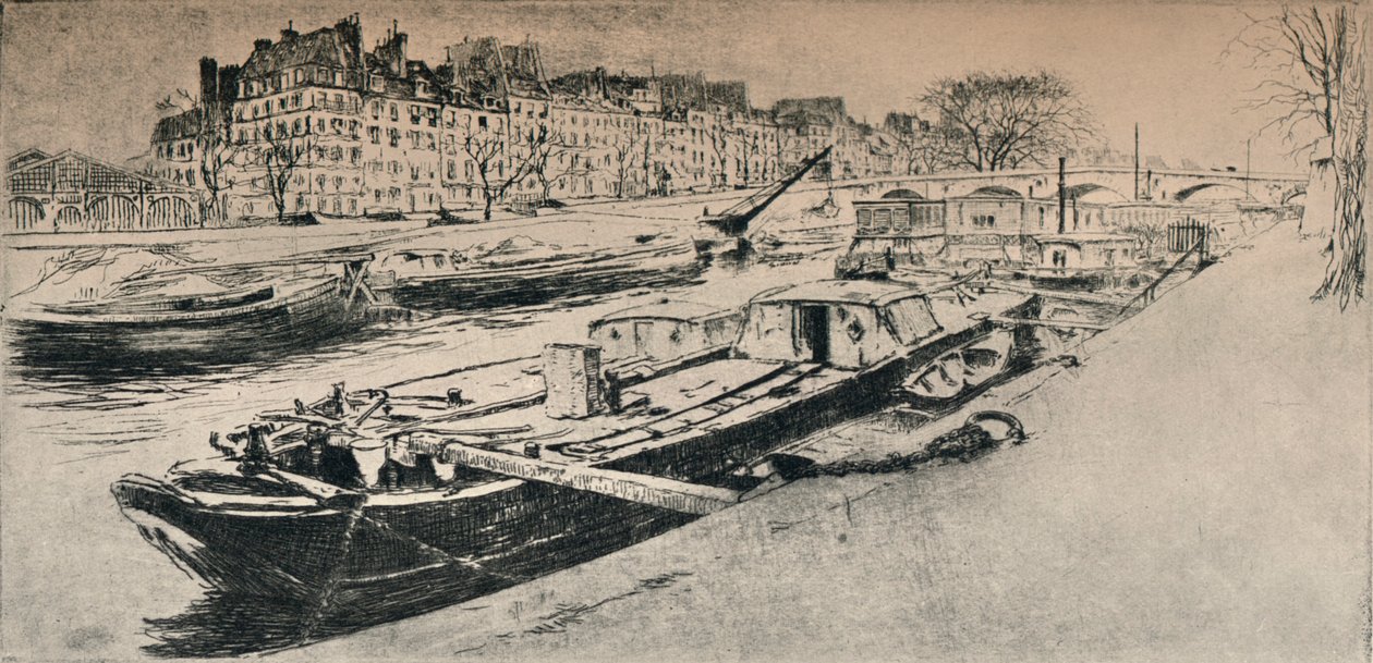 Quai des Celestins, 1915 af Edgar Chahine