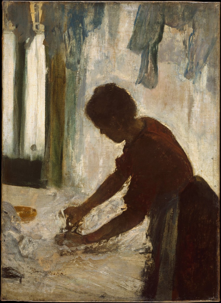 En kvinde, der stryger af Edgar Degas