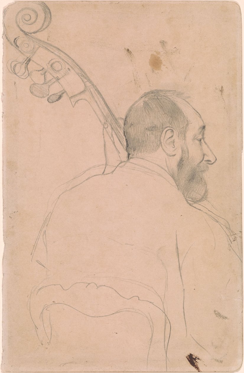 Achille Gouffe, kontrabassist ved Paris Opera af Edgar Degas