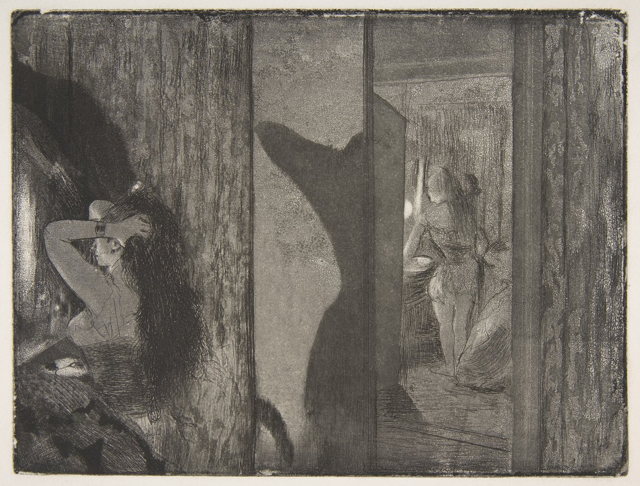 Skuespillerinder i deres omklædningsrum af Edgar Degas