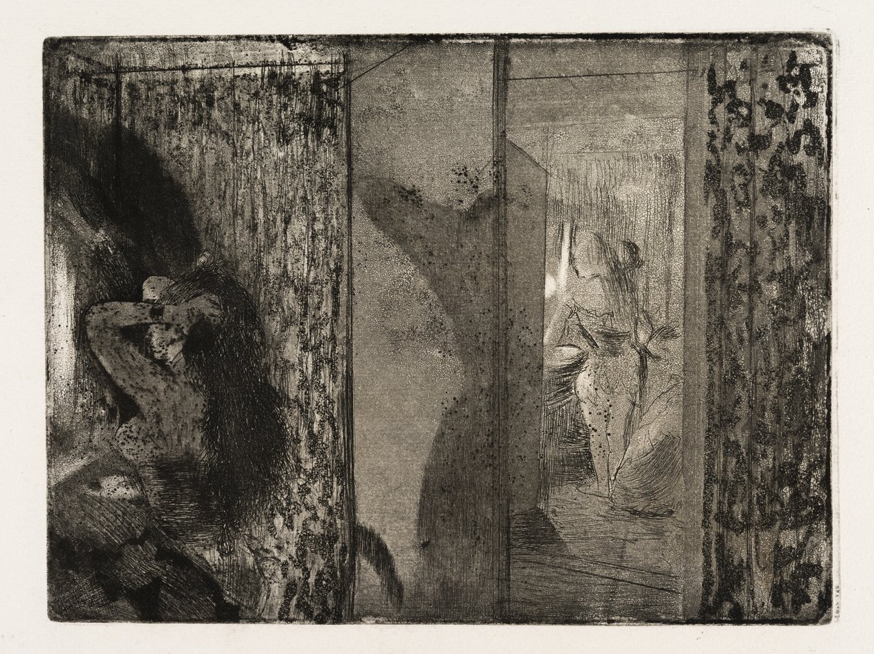 Skuespillerinder i deres omklædningsrum af Edgar Degas