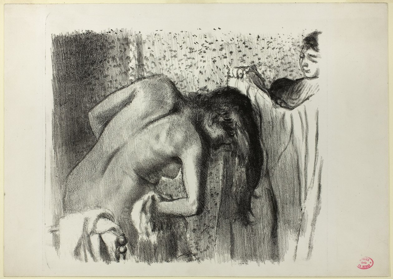 Efter badet (stor version) af Edgar Degas