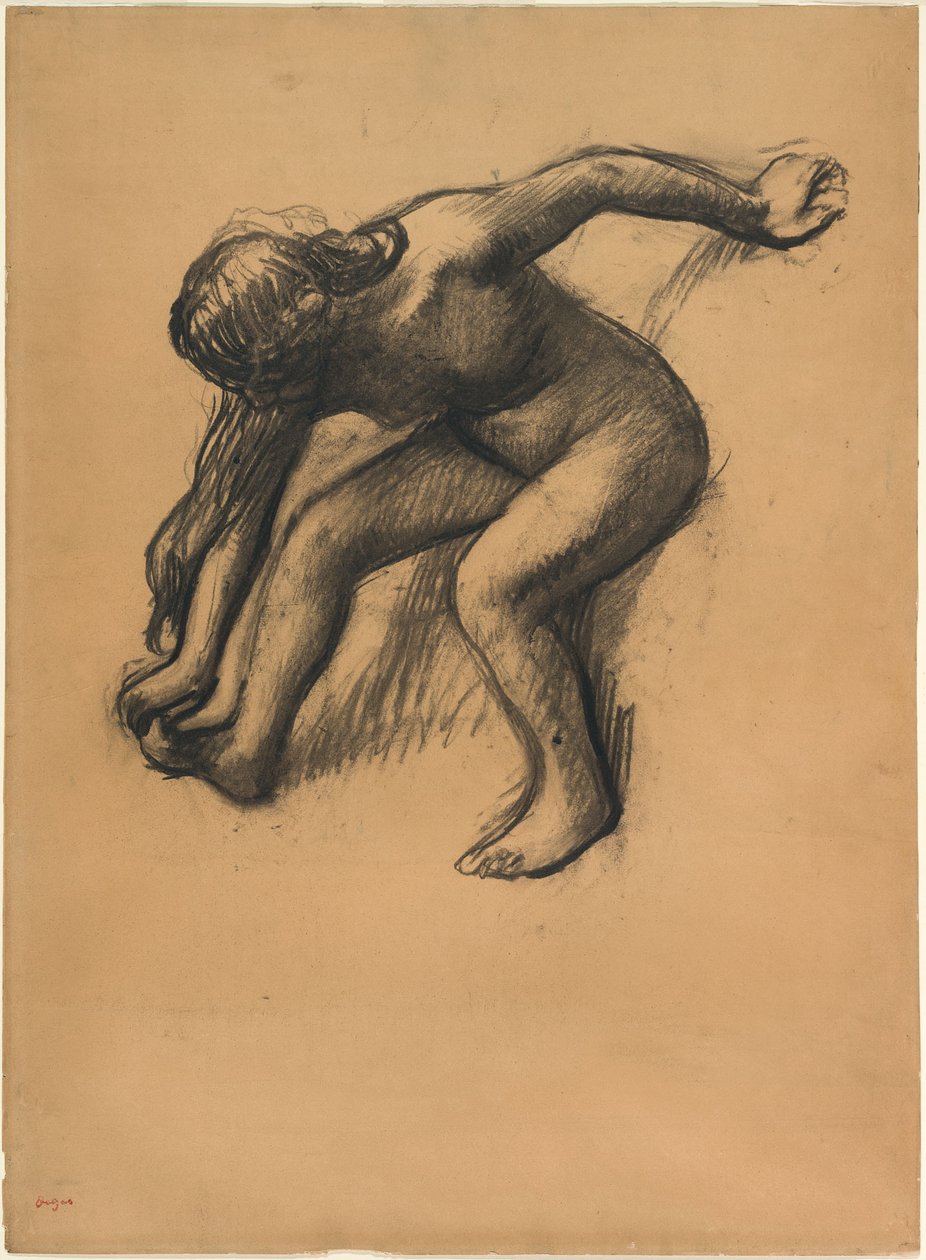 Efter badet af Edgar Degas
