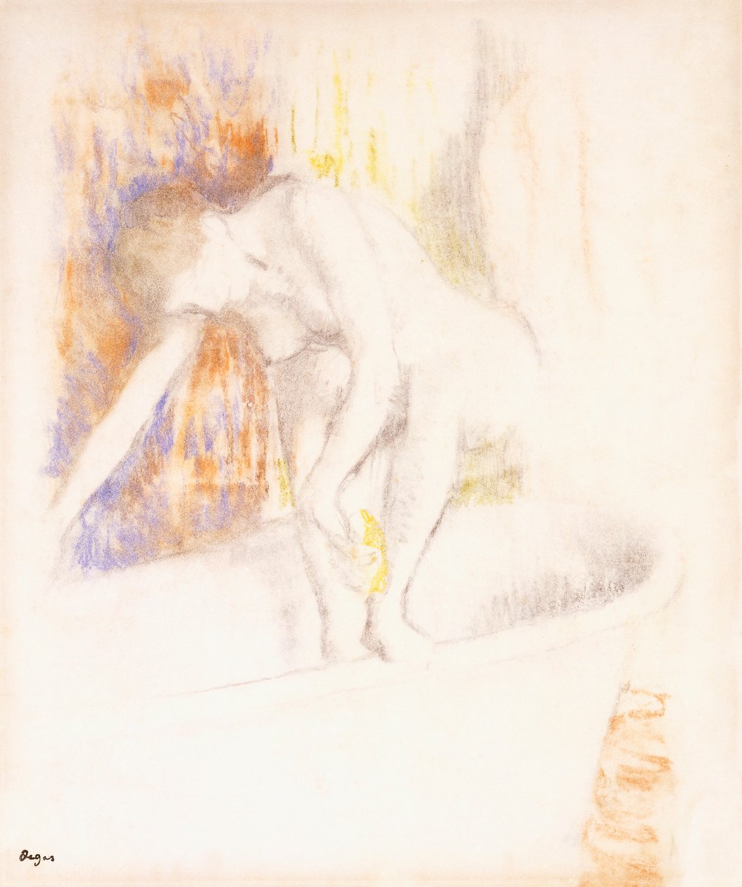 Efter badet, 1890-1900 af Edgar Degas
