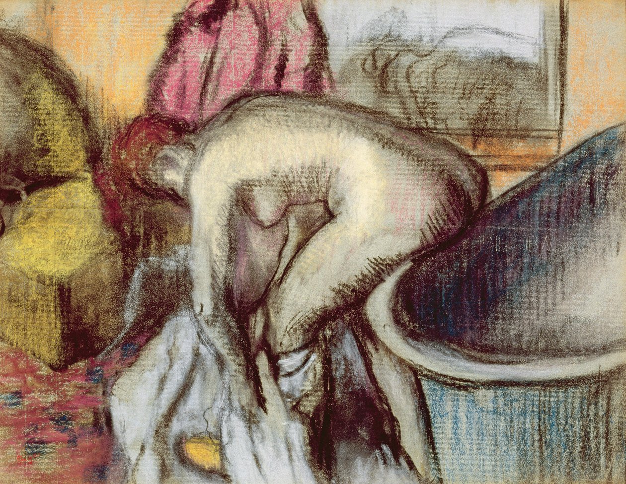 Efter Badet, c.1895 af Edgar Degas