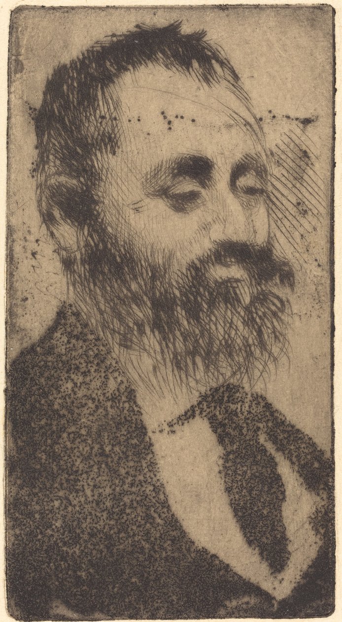 Alphonse Hirsch, 1875. af Edgar Degas