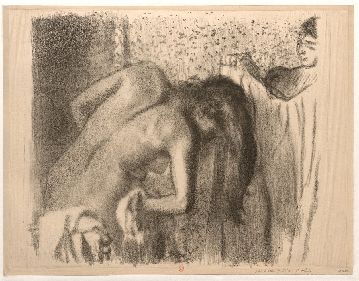 Efter badet af Edgar Degas