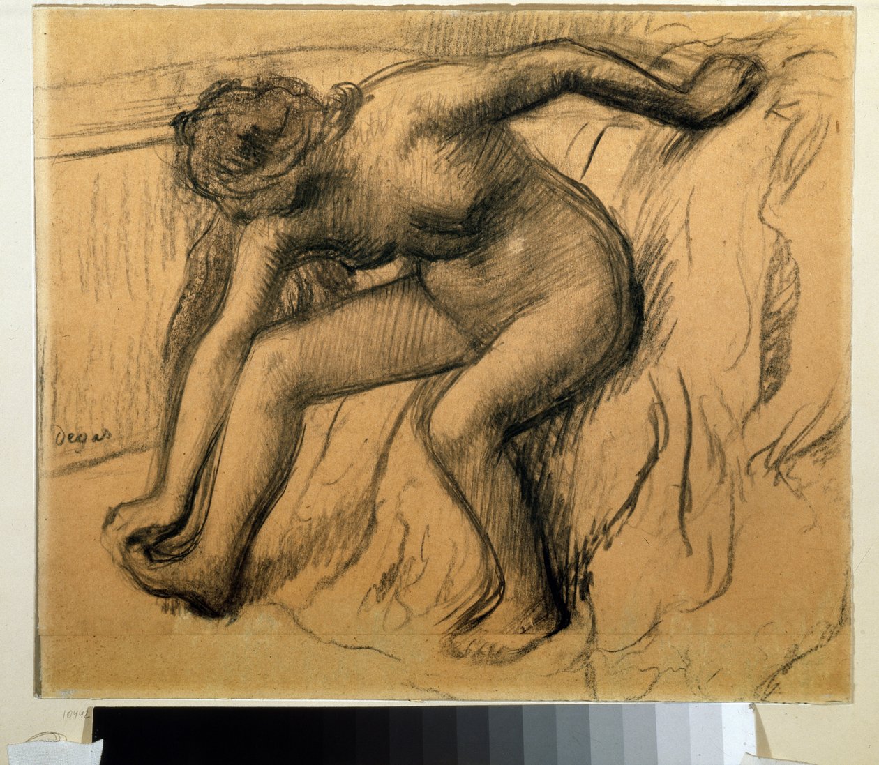 Efter bad. Tegning af Edgar Degas (1834-1917) af Edgar Degas
