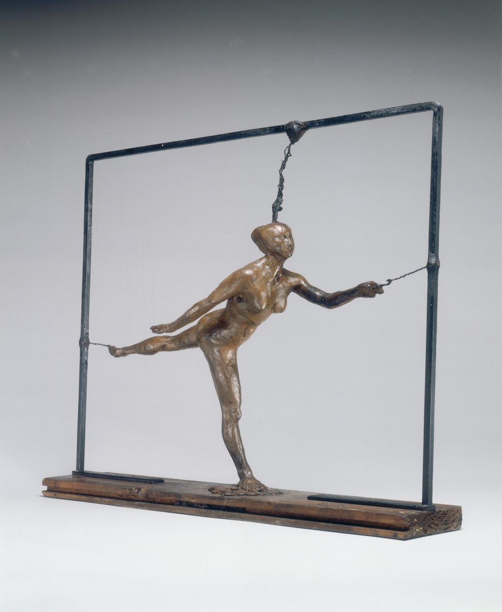 Arabesque over højre ben, venstre arm foran, ca. 18851890. af Edgar Degas