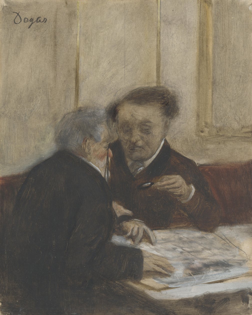 På Café Châteaudun, ca. 1870 af Edgar Degas