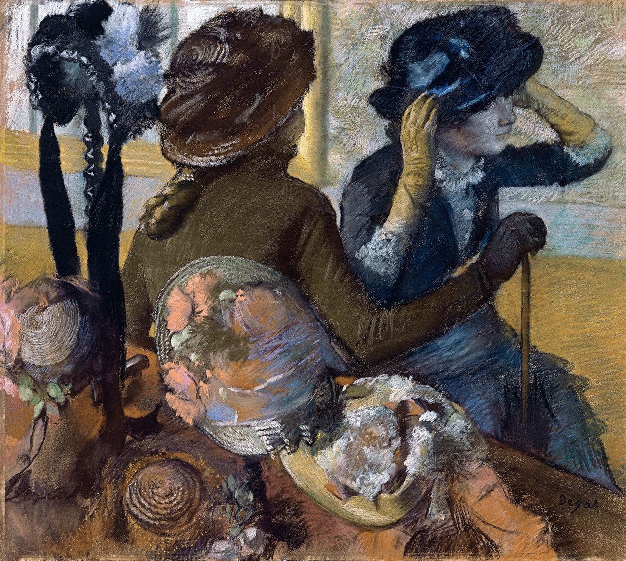 Hos Millinerne, 1882 af Edgar Degas