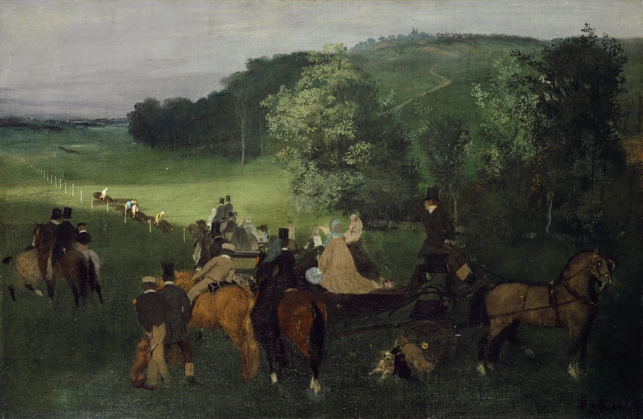 På væddeløbsbanen (The Races), ca.1861-62 af Edgar Degas