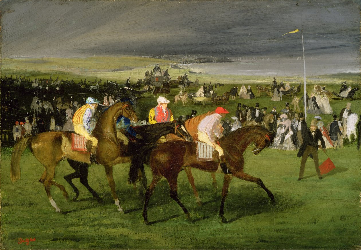 Ved Løbene: Starten, c.1860-62 af Edgar Degas