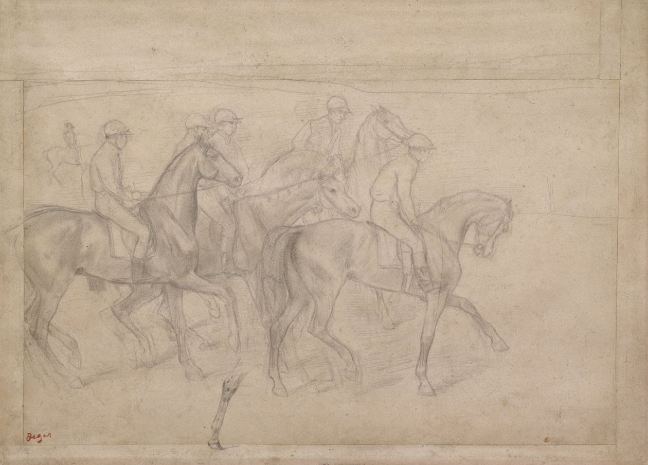 Ved Løbene, c.1860-62 af Edgar Degas