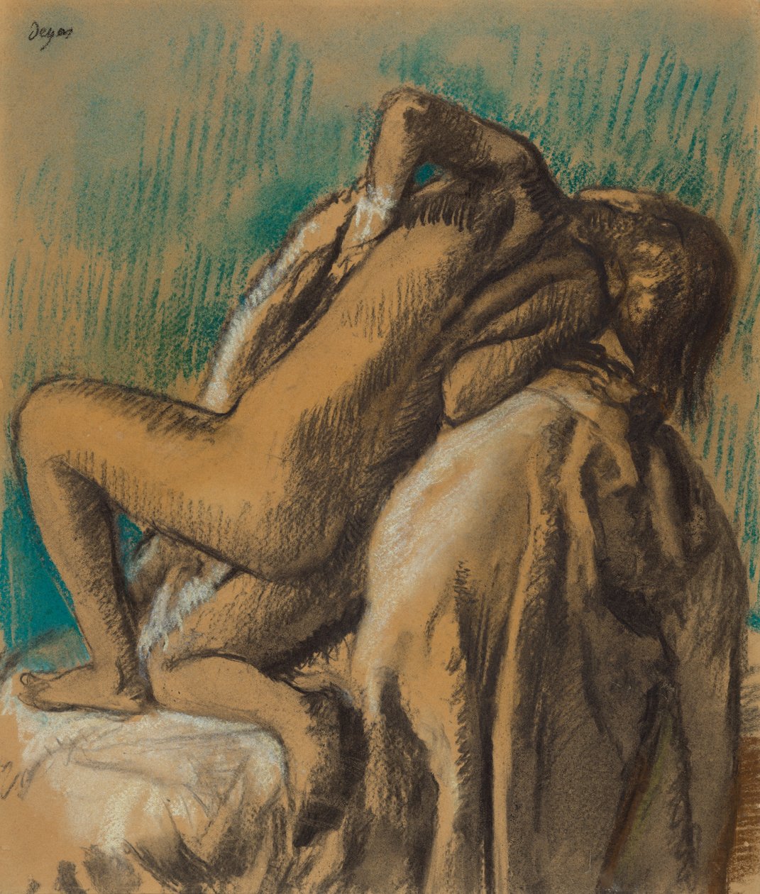 In der Ruhe nach dem Bad af Edgar Degas