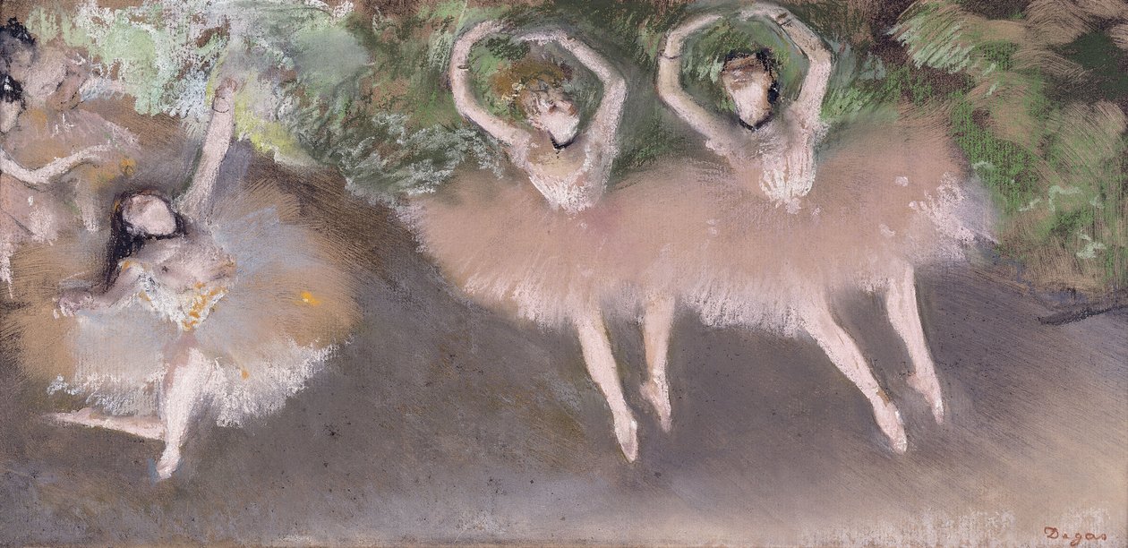 Balletscene, ca. 1879 (pastel over monotypi på papir) af Edgar Degas