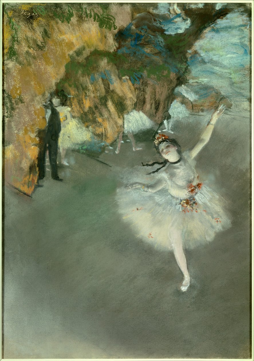 Ballet eller Stjernen eller Dancer på scenen af Edgar Degas