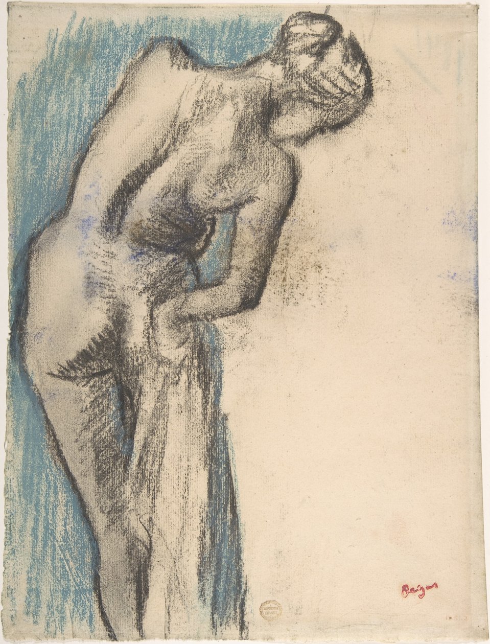 Badende kvinde, der tørrer sig af Edgar Degas