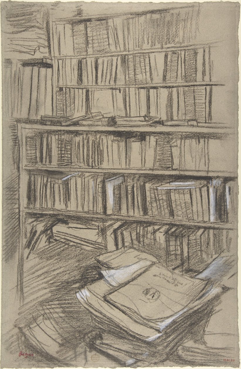 Bogreoler, studie til „Edmond Duranty“ af Edgar Degas