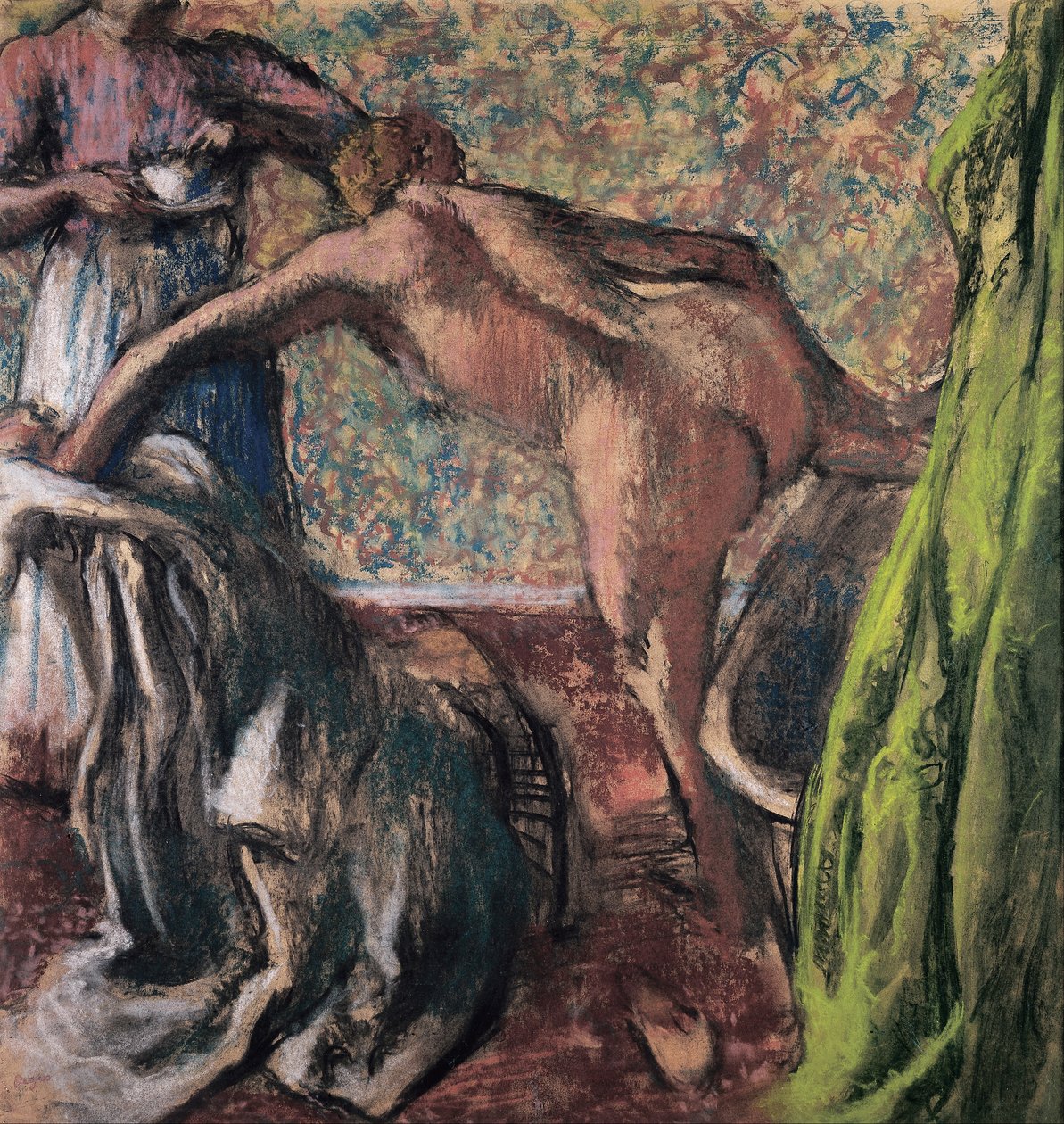 Morgenmad efter badet (Badet) af Edgar Degas