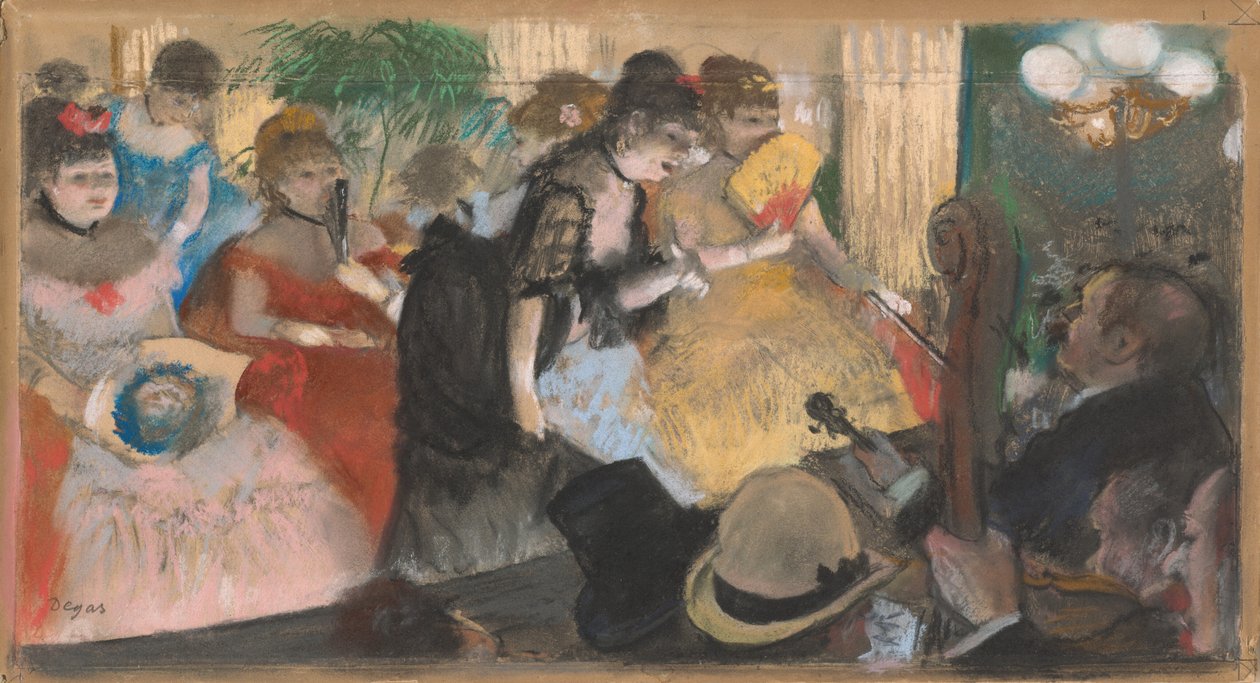 Cafe-Concert (Cabaret), ca. 1876-77 (pastel over monotypi på papir og karton) af Edgar Degas