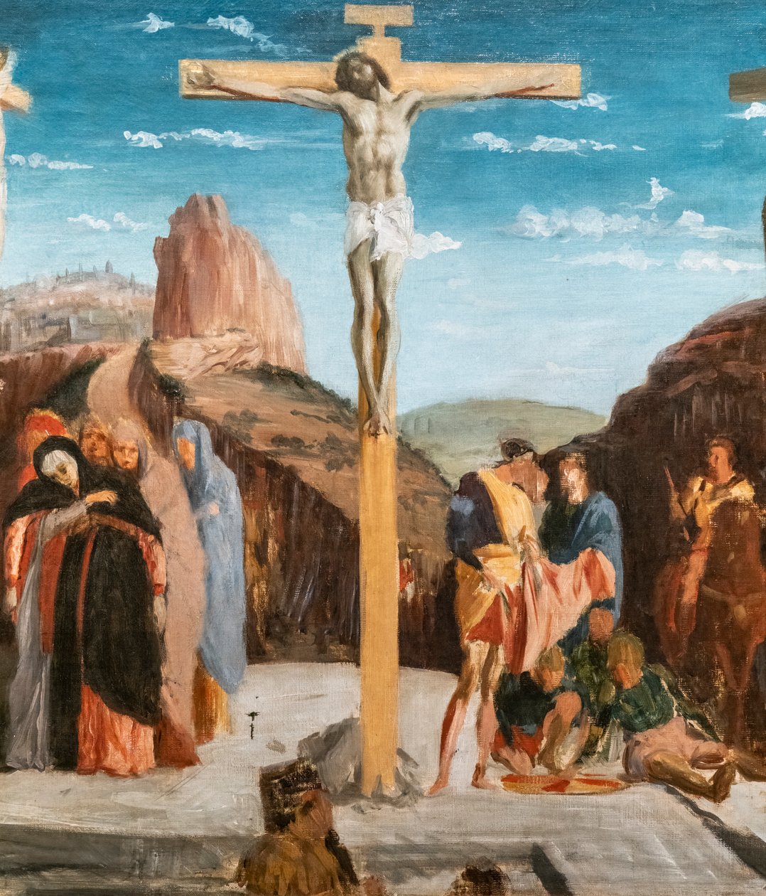 Golgata (kopi efter Andrea Mantegna) (detalje). 1861. Olie på lærred. af Edgar Degas
