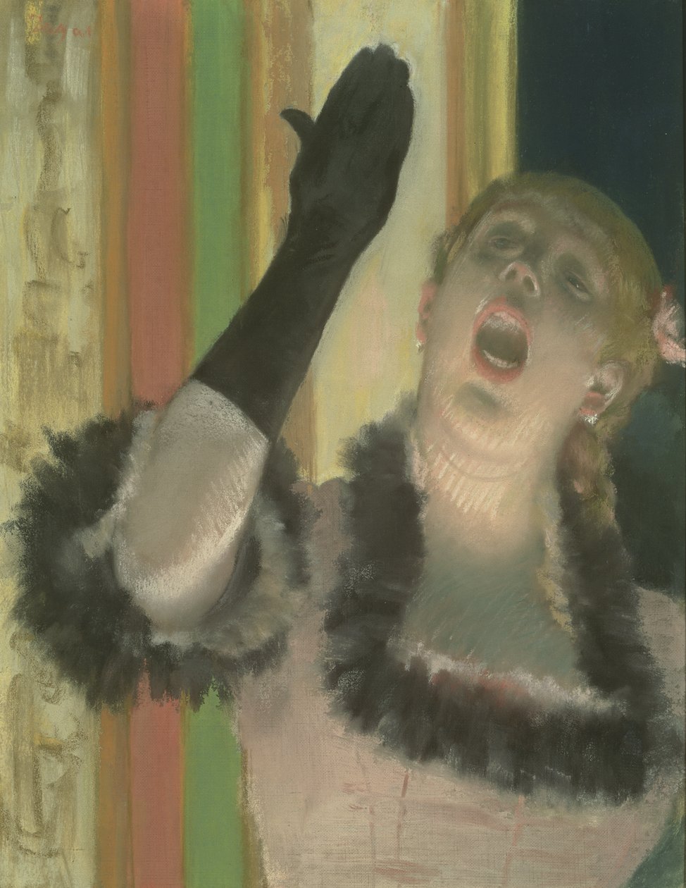 Cafe Singer, ca. 1878 (pastel på lærred) af Edgar Degas