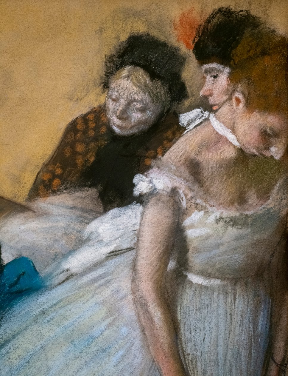 Danseeksamen (detaljer). 1880. Pastel på papir. af Edgar Degas