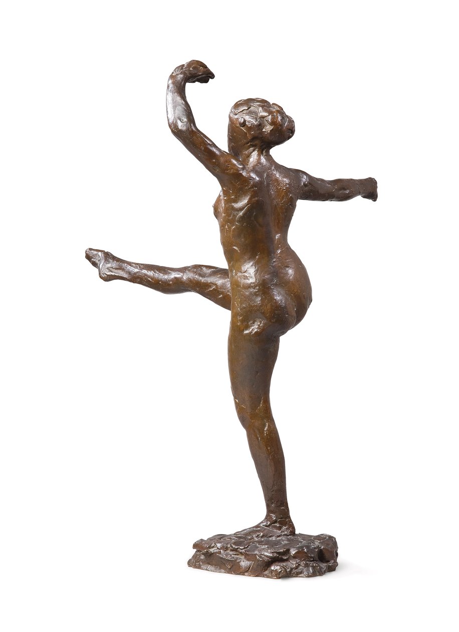 Danser, fjerde position foran, på venstre ben, tredje undersøgelse af Edgar Degas