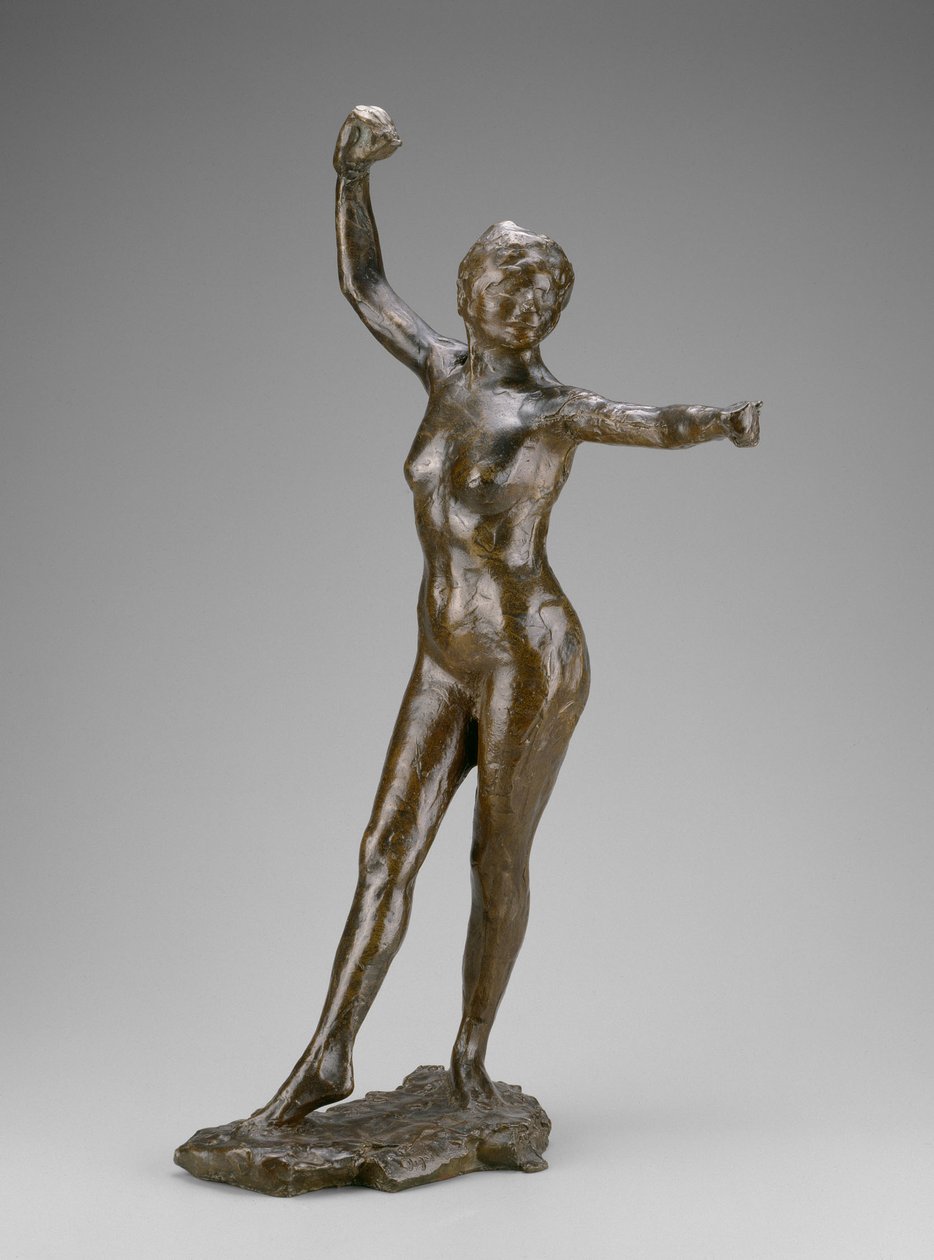 Danserinde klar til at danse, højre fod fremme af Edgar Degas