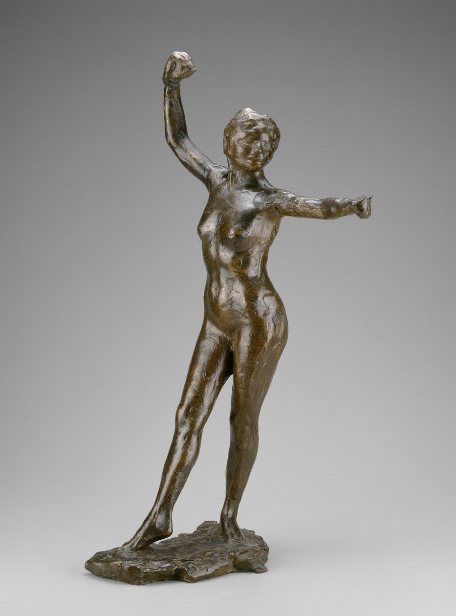 Danser klar til at danse, højre fod frem, modelleret 1882-95 cast 191921. af Edgar Degas