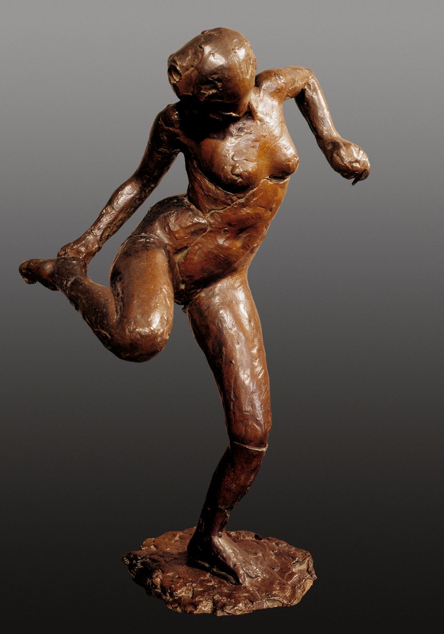 Danserinde holder sin fod, skulptur af Edgar Degas af Edgar Degas