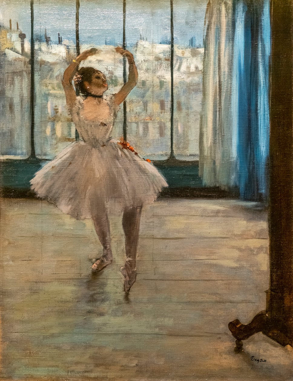Danser poserer ved en fotografs hus (1874). Olie på lærred. af Edgar Degas
