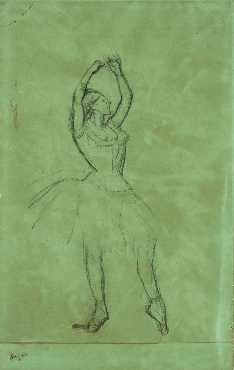 Danser med løftede arme af Edgar Degas