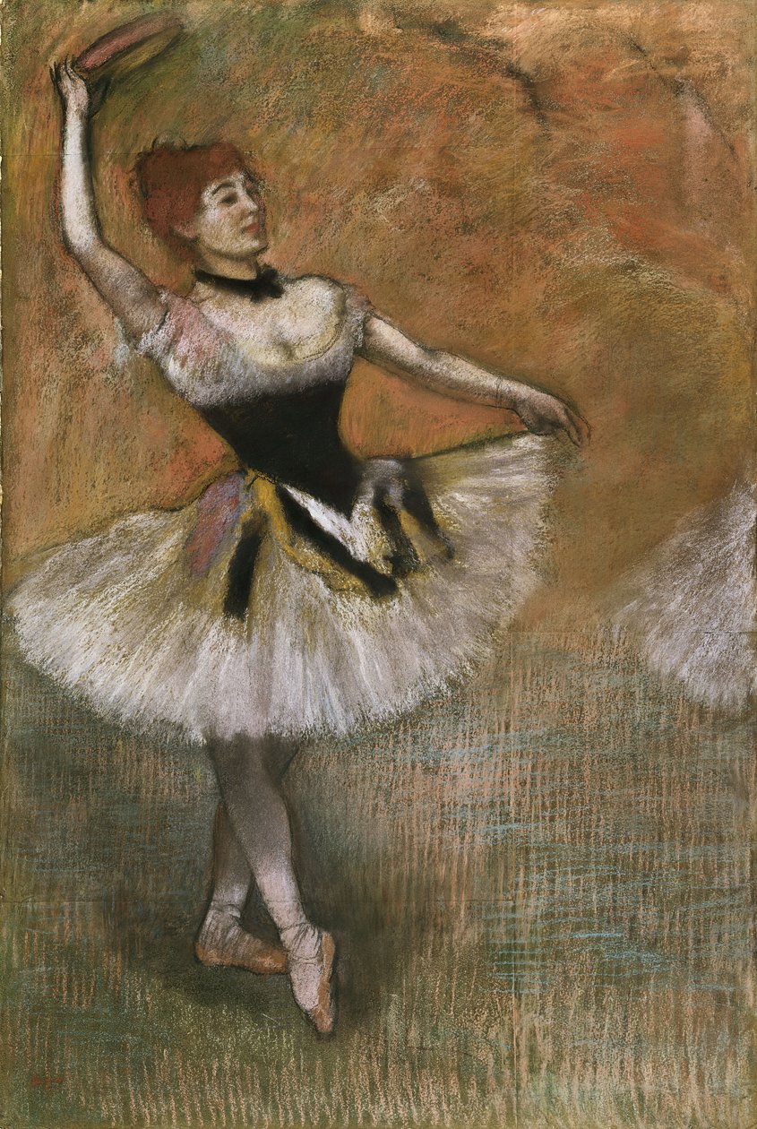 Danser med tamburin, ca. 1882 af Edgar Degas