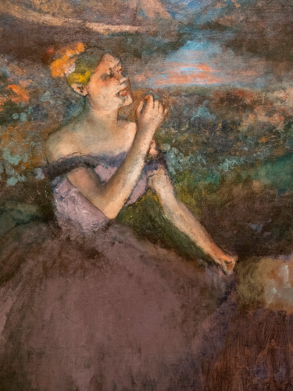 Danser med buketter (detalje). Omkring 1895-1900. Olie på lærred. af Edgar Degas