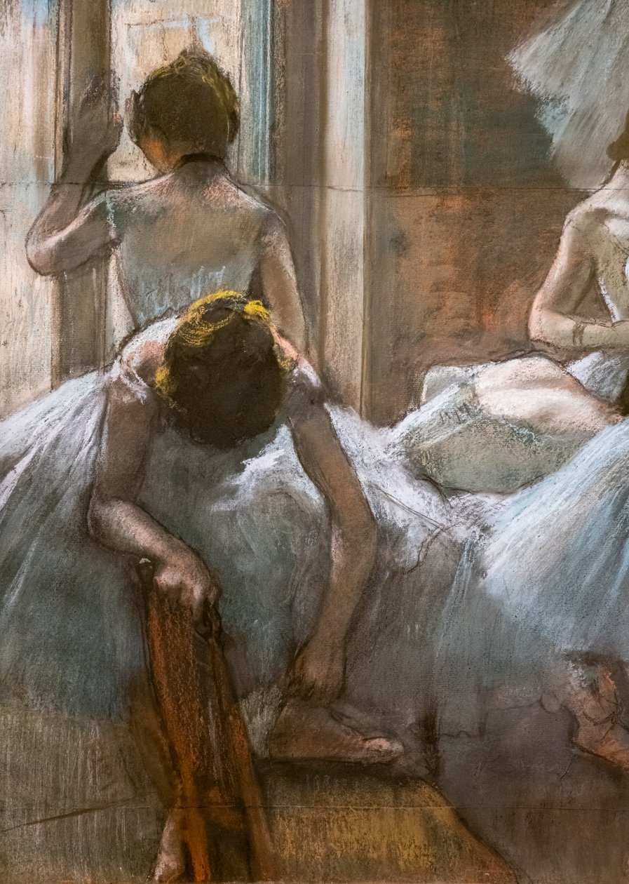 Dansere (detaljer). 1884-1885. Pastel på papir. af Edgar Degas