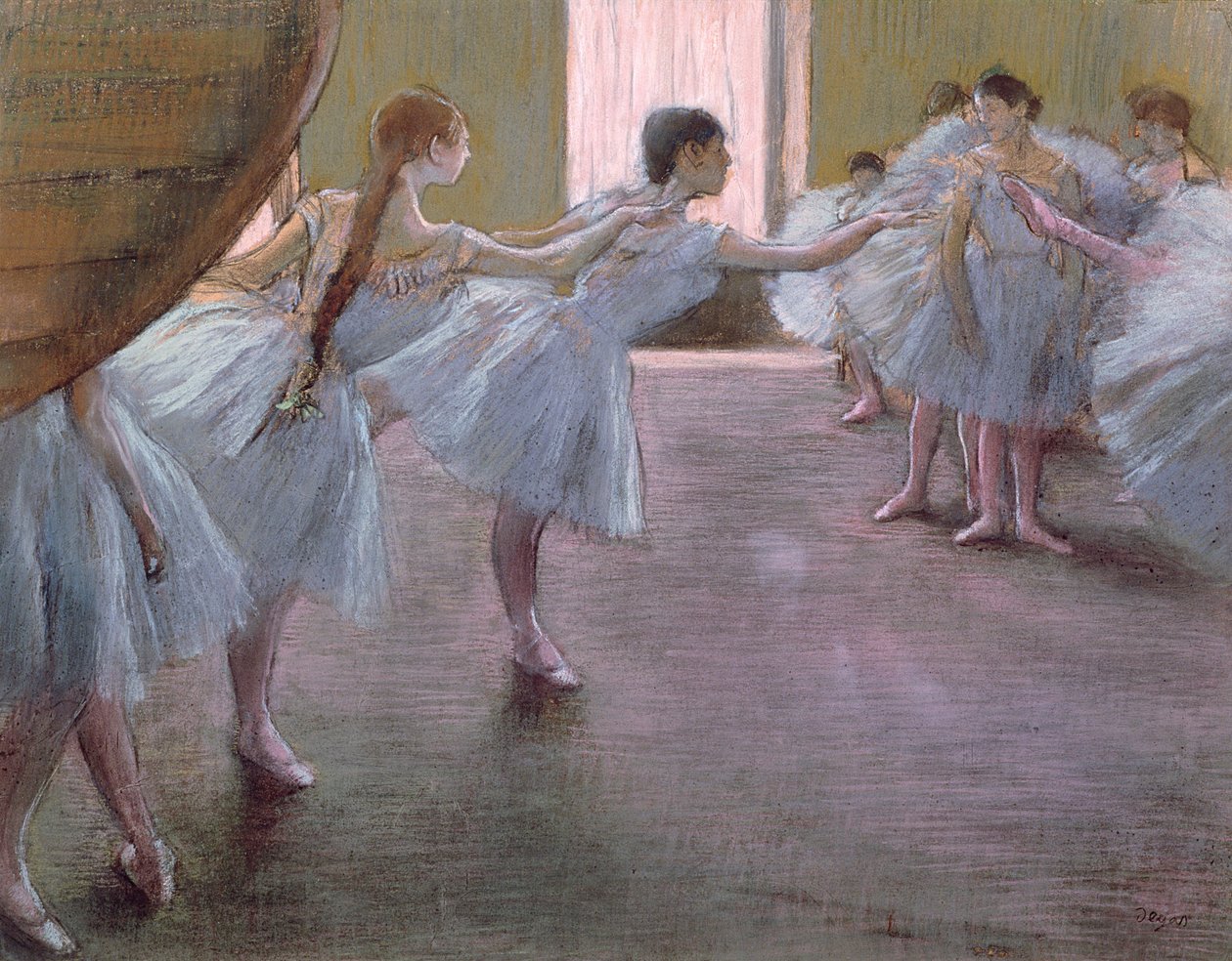 Dansere ved øve, af Edgar Degas