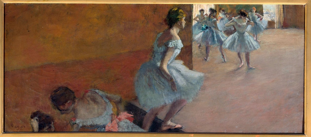 Dansere klatrer op ad trappen Maleri af Edgar Degas (1834-1917) af Edgar Degas